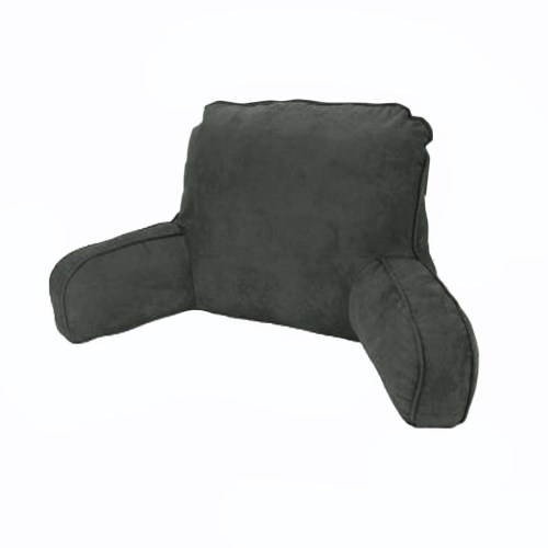 Dark green bed rest pillow with arm supports