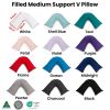 easyrest aus made medium support filled v shape pillow 64 x 39 cm charcoal V-shaped support pillows in multiple colour options