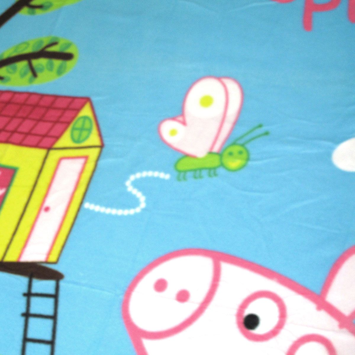 Colourful cartoon butterfly and house on blue background