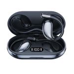 Metallic wireless earbuds in charging case with display