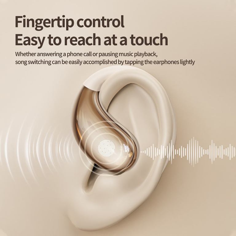Wireless earbud with touch control in ear