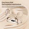 wireless earhook sports headphones open ear bluetooth 5.4 sweat resistant earphones (black) Luxury electroplated wireless earbuds with charging case display