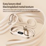 Luxury electroplated wireless earbuds with charging case display