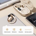 Wireless translation earbuds with charging case and smartphone