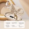 wireless earhook sports headphones open ear bluetooth 5.4 sweat resistant earphones (black) Beige wireless earbuds in charging case with display