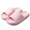 Pink rubber slide sandals on white background