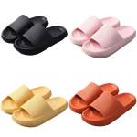 Four pairs of colourful slide sandals