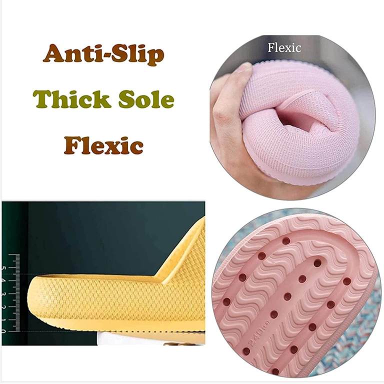 Anti-slip thick flexible shoe sole