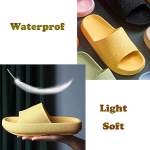Yellow waterproof lightweight slide sandals