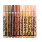 Row of assorted acrylic paint markers
