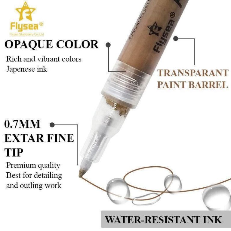 Flysea 0.7mm extra fine paint marker pen