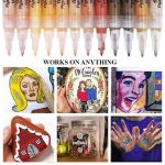 Paint markers with artwork on various surfaces