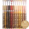 12 colours acrylic paint pens markers skin tone Set of 12 skin tone acrylic paint markers