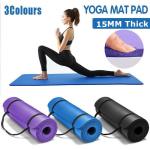 v528 yogamat black 15mm 313810 202510030036 00.jpg 15mm thick yoga mat in three colours