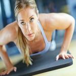 15mm thick yoga mat pad nbr nonslip exercise fitness pilate gym durable black Woman doing push-up on exercise mat indoors
