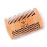 Wooden double-sided beard comb with Valor logo