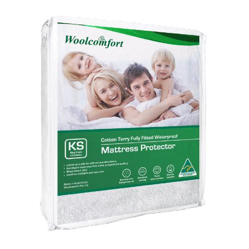 v535 lux waterproof mp 165 ks 89994 00.jpg Woolcomfort waterproof cotton terry mattress protector packaging