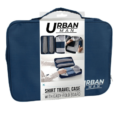 Blue Urban Man shirt travel case with fold board