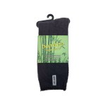 Black bamboo work socks with green label