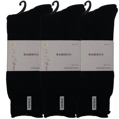 Three pairs of black bamboo socks