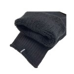Black knitted beanie with folded cuff