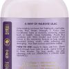 Lilac conditioner bottle with gold pump dispenser