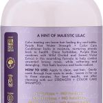 shea moisture purple rice water strength + color care conditioner 370ml 1260 gram Lilac conditioner bottle with gold pump dispenser