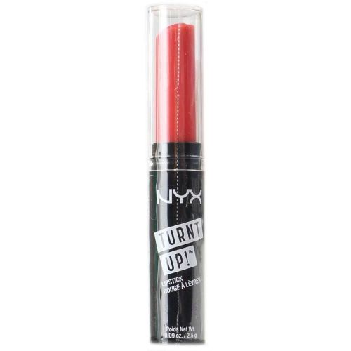 NYX Turnt Up red lipstick in clear tube