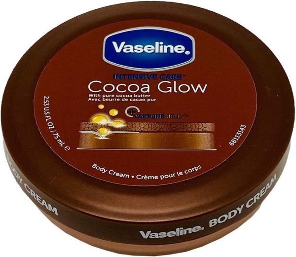 Vaseline Cocoa Glow body cream tub