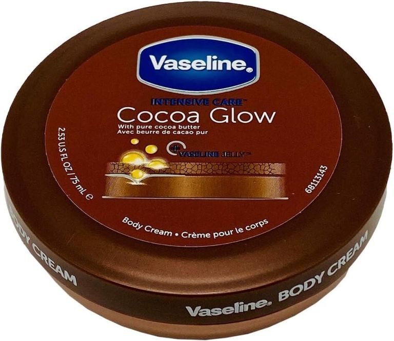 vaseline intensive care cocoa body cream 75ml Vaseline Cocoa Glow body cream tub