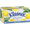 kleenex soft & thick 3 ply facial tissues 1 pack of 95 Kleenex soft and thick lemon tissue box