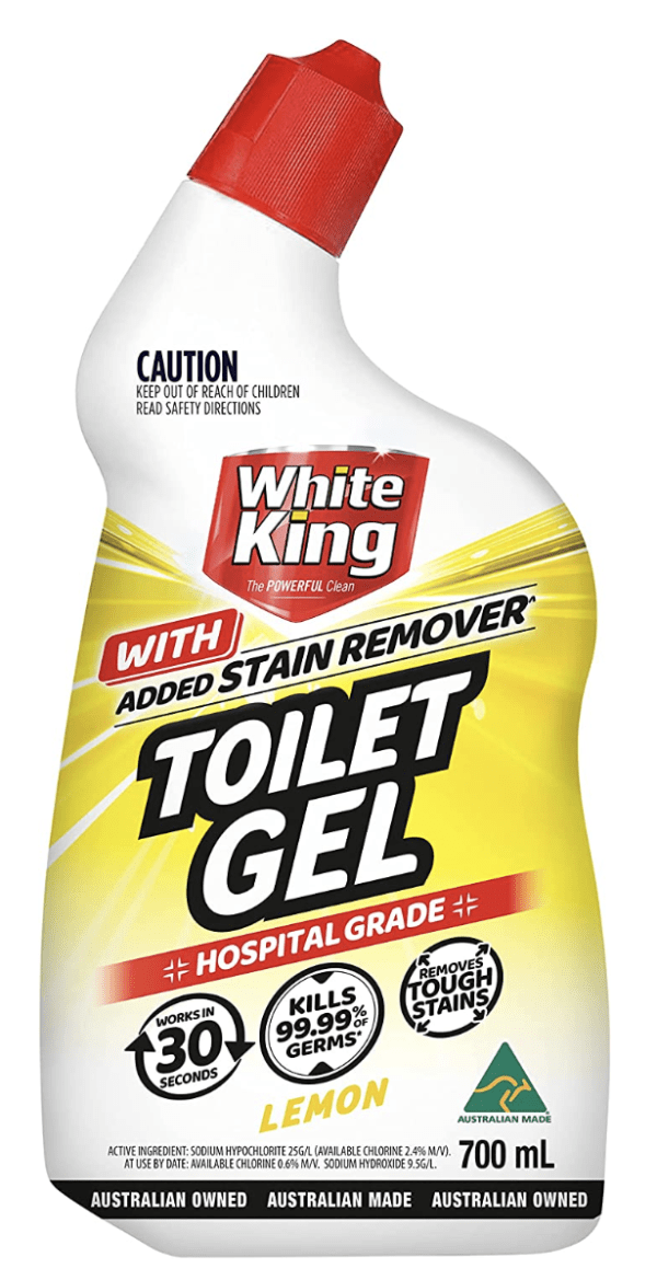 White King lemon toilet gel bottle