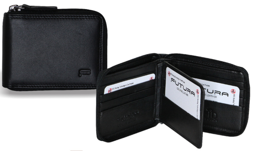 v563 a2012l black 167447 00.png Black leather zip-around wallet with card slots