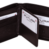 futura mens zip around leather wallet rfid gift black Open black leather wallet with card slots