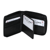 futura mens zip around leather wallet rfid gift black Open black leather wallet with card slots