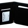 futura rfid leather zip around wallet black Open black leather wallet with card slots