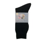 Black extra heavy duty merino wool sock