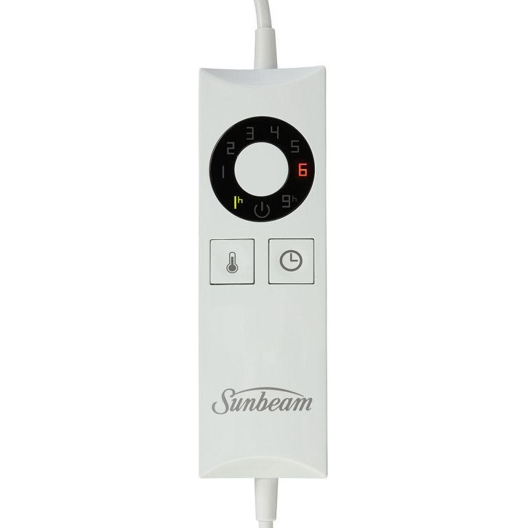 sunbeam sleep perfect super king bed wool fleece heated blanket Sunbeam electric blanket controller with digital display