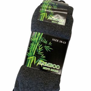 Black bamboo men's socks, size 10–13 pack