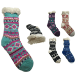 Colourful fleece-lined Nordic winter socks