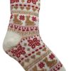 1 pair ladies thick fur bed socks womens soft work fluffy slipper non slip one size Festive patterned winter sock with fleece lining