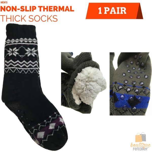 Men’s non-slip thermal thick winter socks