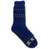 Blue patterned winter sock with grip sole