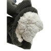 Gloved hand holding fluffy white cotton