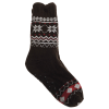 Black Nordic patterned slipper sock with grips