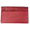 pierre cardin ladies womens genuine leather bi fold rfid purse wallet red Red leather zip-around wallet on white background