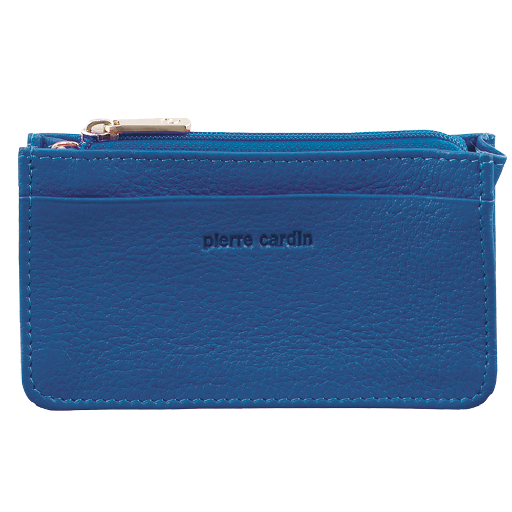 Blue Pierre Cardin leather zip coin purse