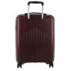 Maroon hard-shell suitcase with telescopic handle