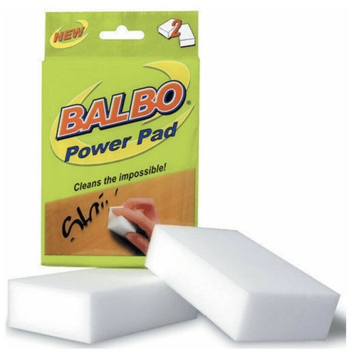 BALBO Power Pad cleaning sponges and packaging
