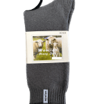 Grey woollen heavy duty socks on hanger